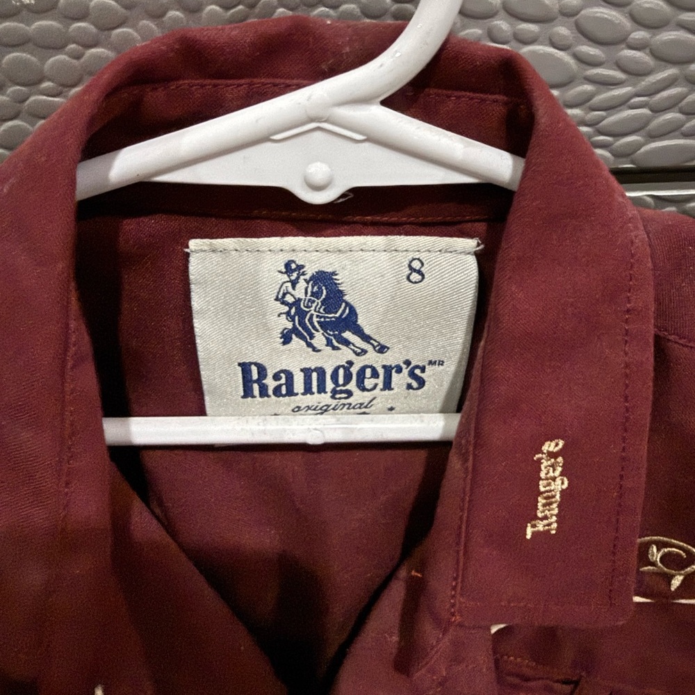 Ranger's Original Kids Maroon Button Down Shirt